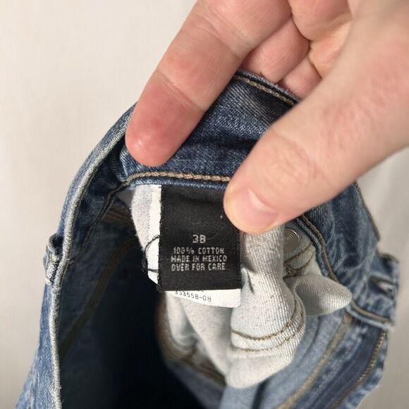 Vintage Structure Carpenter Jeans Men's 38X29 Medium Wash Distressed 100% Cotton - Picture 13 of 14